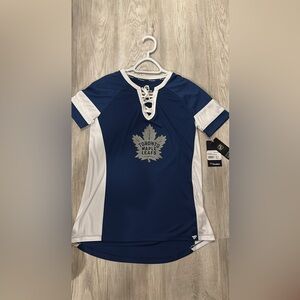 Women's Toronto Maple Leaf Blue and White Top